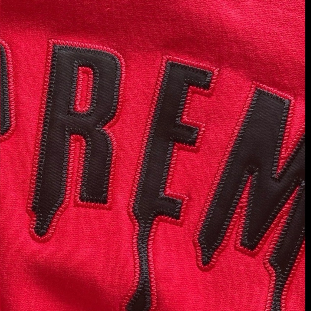 Supreme Ghostface arc logo Red Pullover Hoodie with Black Drip nwt large - Picture 4 of 16
